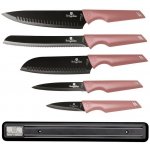 Berlingerhaus Sada nožů s magnetickým držákem 6 ks I Rose Edition – Zboží Dáma