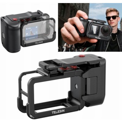 Telesin Rukojeť s montážním rámem + ISO pro DJI Action 5 Pro / 4 / 3 S6-fms-22-tdj – Zboží Mobilmania