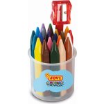 Jovi Pastelky voskové trojhranné 24 ks ořezávátko v kelímku – Zboží Dáma