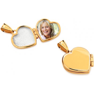 iZlato Forever Medailon na fotografii zlaté srdíčko IZ14859 – Hledejceny.cz