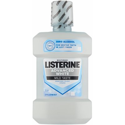 Listerine Advanced White ústní voda s bělicím účinkem příchuť Clean Mint (Multi-Action Mouthwash) 1000 ml – Sleviste.cz