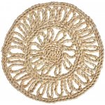 Clayre & Eef Přírodní slaměné kulaté prostírání Boho se vzorem Ø 30x1 cm – Zbozi.Blesk.cz