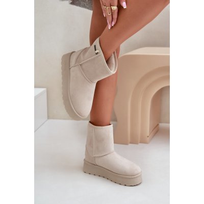 Big Star vysoké dámské sněhule na platformě hnědé – Zboží Dáma