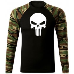 Waragod Fit-T tričko s dlouhým rukávem punisher woodland