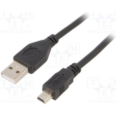Gembird CCP-USB2-AM5P-6 USB 2.0, USB A vidlice, USB B, mini vidlice, zlacený, 1,8m – Zboží Mobilmania
