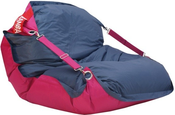 BeanBag Duo 189 x 140 cm pink / jeans