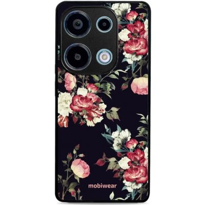 Mobiwear Glossy - Xiaomi Redmi Note 13 Pro 4G / Poco M6 Pro 4G - G040G - Růže na černé – Zboží Živě
