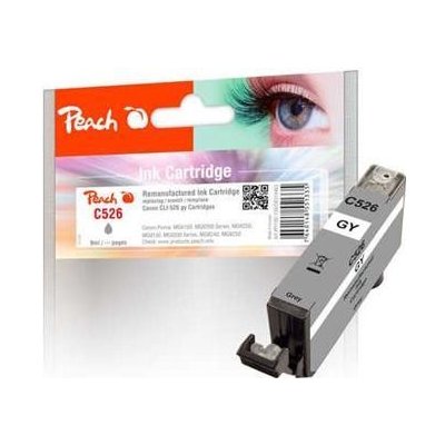 Peach Canon CLI-526GY, Grey, 9 ml – Zboží Mobilmania