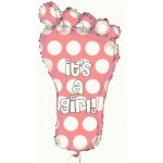 Foliový balonek nožička Its a girl 60 cm – Zboží Dáma