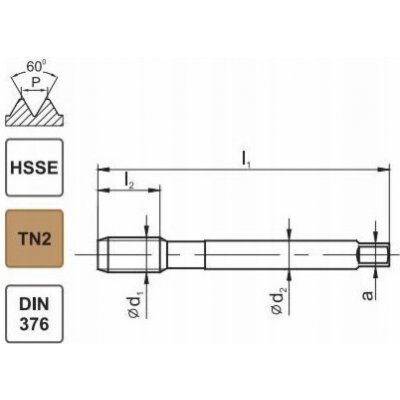 Fanar THREAD M10 DIN-376B (6H) HSSE TN 800X – Hledejceny.cz