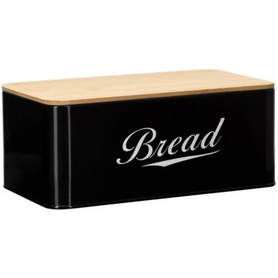 Chlebník s bambusovým víkem SPRINGOS KI0164 černý – Sleviste.cz