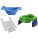 Potette plus Cestovní nočník/redukce na WC 2v1 + vložka + sáčky Zelenomodrá+vložka limet – Zboží Mobilmania