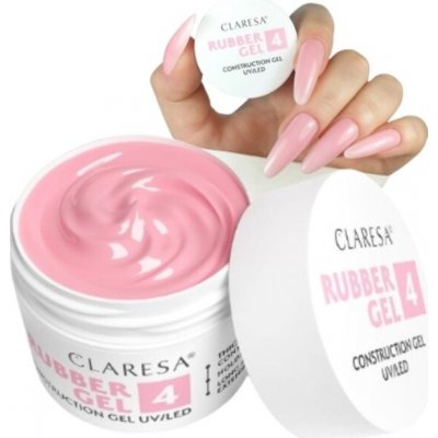 Claresa stavební gel Rubber gel pro prodlužování nehtů Uv Led malina 4 12g – Hledejceny.cz