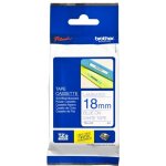 Brother TZE-243, modrý tisk/bílý podklad, laminovaná, 8m, 18mm – Sleviste.cz