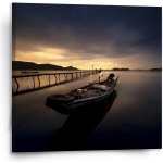Sablio Obraz Loďka na jezeře 2 - 110x110 cm – Hledejceny.cz