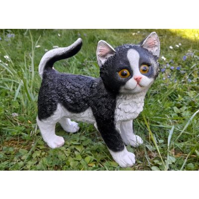 Prodex Import Kočka černobílá zahradní dekorace – Zboží Mobilmania