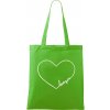 Nákupní taška a košík Adler/Malfini Handy Love You zelená bílý motiv