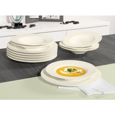 Seltmann Weiden Jídelní sada ZOÉ FINE DIAMOND krémová 12 ks – Sleviste.cz