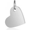 Přívěsky Šperky4U Malý ocelový přívěšek s kroužkem srdce OK1397 ST