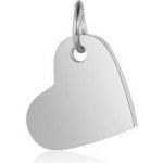 Šperky4U Malý ocelový přívěšek s kroužkem srdce OK1397 ST – Zboží Mobilmania