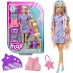 Barbie Totally Hair blondýnka v hvězdičkových šatech – Hledejceny.cz