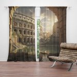 Sablio Závěs Řím Koloseum Art: 2ks 140x250cm – Hledejceny.cz