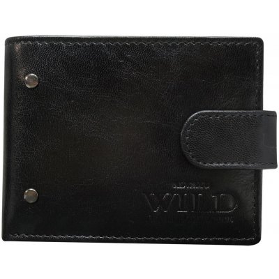 Kožená černá menší pánská peněženka RFID v krabičce ALWAYS WILD – Zboží Mobilmania