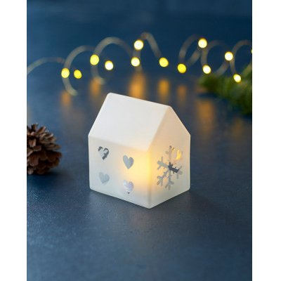 Sirius Svítící domeček Santa House Frosted 10 cm – Zboží Mobilmania