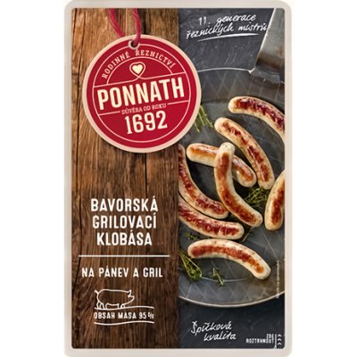 Ponnath Řezničtí mistři Bavorská grilovací klobása 200 g – Hledejceny.cz