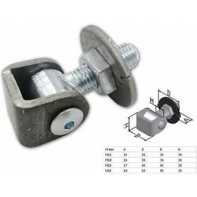 Závěs seřiditelný podložka/matice 425/R M24/75kg – Sleviste.cz