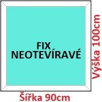 Soft Plastové okno 90x100 cm FIX neotevíravé – Zbozi.Blesk.cz