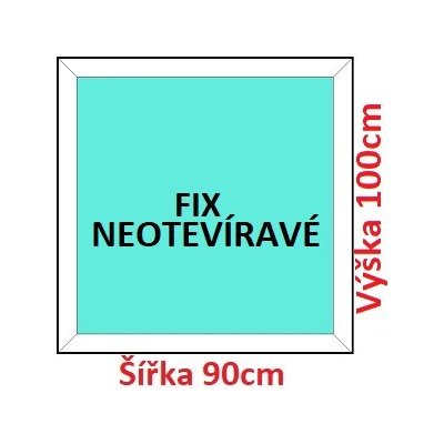 Soft Plastové okno 90x100 cm FIX neotevíravé – Zbozi.Blesk.cz