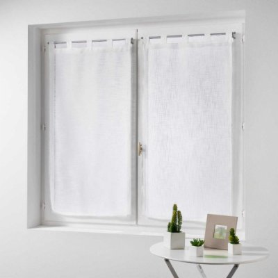 Douceur d`Interieur Krátký kuchyňský závěs HALTONA, 60 x 160 cm, bílý, 2 kusy – Hledejceny.cz