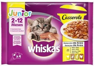 Whiskas Junior Casserole drůbeží želé 4 x 85 g