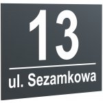 Číslo domu, domovní tabulka 32x21 šedá antracit dibond hliníková cedule – Hledejceny.cz
