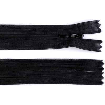 Spirálový zip skrytý No 3 délka 50 cm dederon, malé, 332 černá – Zboží Mobilmania