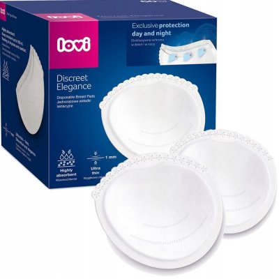 Lovi Vložky do podprsenky antibakteriální Discreet Elegance 60 ks bílé – Zboží Mobilmania
