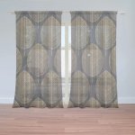 Sablio Záclony Zlaté listy: 2ks 150x250cm – Hledejceny.cz
