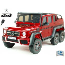 Specifikace Dea elektrické autíčko 6 kolový Mercedes G63 AMG 4x4 červená  metalíza - Heureka.cz