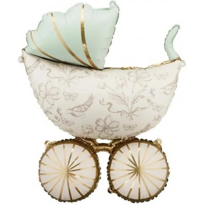 PartyDeco Balónek fóliový dětský kočárek 67x96 cm – Sleviste.cz