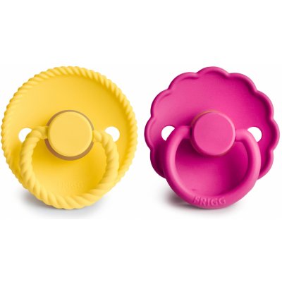 Frigg dudlík Rope Daisy 2 pack kaučuk Sunflower/Fuchsia