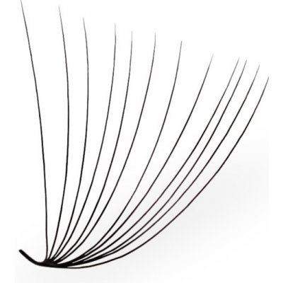 Luxury Lashes 12D Premium Řasy v Hotovém Vějířku 500 ks Zakřivení umělých řas: CC, Délka umělých řas: 11 mm, Tloušťka řas: 005 – Sleviste.cz