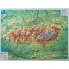 Nástěnné mapy Kartografie HP Tatry - nástěnná plastická mapa Varianta: bez rámu, Provedení: plastická mapa