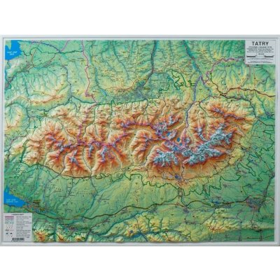 Kartografie HP Tatry - nástěnná plastická mapa Varianta: bez rámu, Provedení: plastická mapa – Zboží Dáma