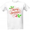 Pánské Tričko Tričko s potiskem veselé vánoce pánské Bílá