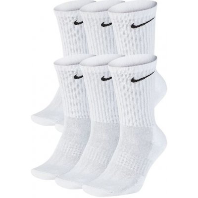 Nike ponožky Everyday Cushion Crew 6Pak SX7666-100 – Zboží Mobilmania