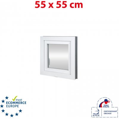Okna Hned Plastové okno 55x55 cm bílé otevíravé i sklopné levé – Sleviste.cz