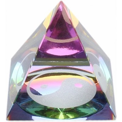 Nefertitis Pyramida pro Feng Shui malá z duhového křišťálu NF5032 - cca 3,7 x 3,7 cm – Hledejceny.cz