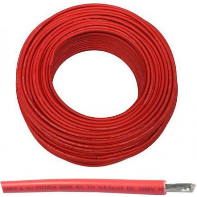 Solární kabel PV1-F 10mm2, 1kV - červený, 100m balení; PV10-100-R – Hledejceny.cz