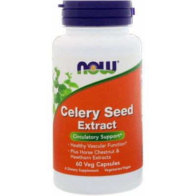 Now Foods Celery Seed Extract + Horse Chestnut + Hawthorn 60 rostlinných kapslí – Hledejceny.cz